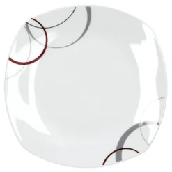 Kaffeeservice Palazzo 18tlg. - Weiß MitNachbildung-Kreisen In Grau Und Dunkelrot - Für 6 Personen -Perfekter Küchenladen 965479e4478340b55578ed7566024d54