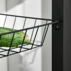 HOMCOM Küchenwagen Küchenrollwagen Servierwagen Mit Ablage Schublade Weinregal Spanplatte Metall Grau Eiche 60 X 50 X 84,5 Cm -Perfekter Küchenladen a298fd660a8f72af53fa40be18335cfd