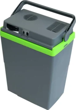 MAXXMEE Kühlbox - Wahlweise Via Netzkabel Oder KFZ-Anschluss - 22l Volumen - Grau/limegreen Kühlbox Camping Kühlschrank 22L Auto 12V 230V Thermobox Elektrisch Picknick Grau -Perfekter Küchenladen a54e9d2de87b4adf590006b26a05aec4