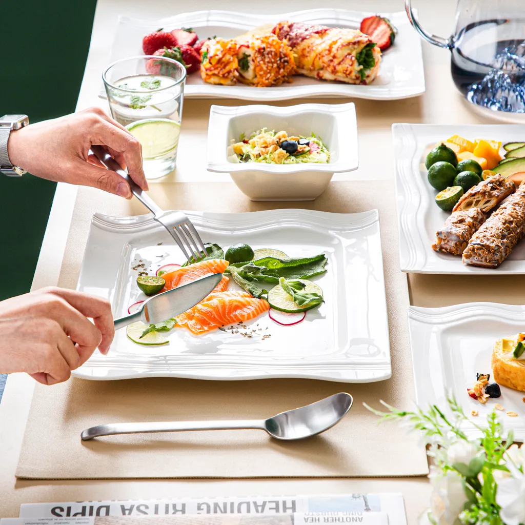 MALACASA, Serie Mario, Cremeweiß Porzellan Tafelservice 28 Tlg. Set Geschirrset Kombiservice Mit Dessertteller, Speiseteller, Suppenteller, Müslischalen, Servierplatte, Salz- Und Pfefferdosen 8 MALACASA, Serie Mario, Cremeweiß Porzellan Tafelservice 28 Tlg. Set Geschirrset Kombiservice Mit Dessertteller, Speiseteller, Suppenteller, Müslischalen, Servierplatte, Salz- Und Pfefferdosen – Bild 6