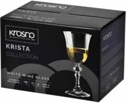 KROSNO Weiß-Weinglas | Set Von 6 | 150 ML | Krista Kollektion | Kristallglas | Weißweingläser | Perfekt Für Zuhause, Restaurants Und Partys | Spülmaschinenfest -Perfekter Küchenladen aa86d4096bdedcfeafb4cad4699e50cc
