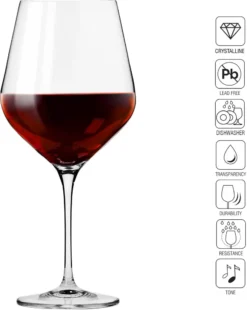 KROSNO Splendour Große Burgunder Rot-Weingläser, 6er-Set, 860 Ml -Perfekter Küchenladen ac353de1c0da8a04c3ca645e53165ebc
