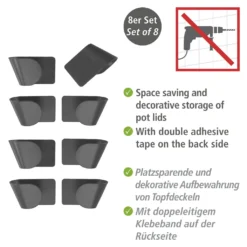 Wenko Topfdeckel-Halter, 8-tlg. -Perfekter Küchenladen b47bc359f3ea3c278925c37739afb85b