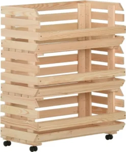 VidaXL Gemüsewagen 77x30x80 Cm Massivholz Kiefer