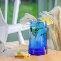 Nicola Spring 6 Stück Merzouga Recycled Longdrinkgläser Set - Trinkglas - 320ml - Blau -Perfekter Küchenladen b6ed37b1eed3424000a2f032436f7f4f