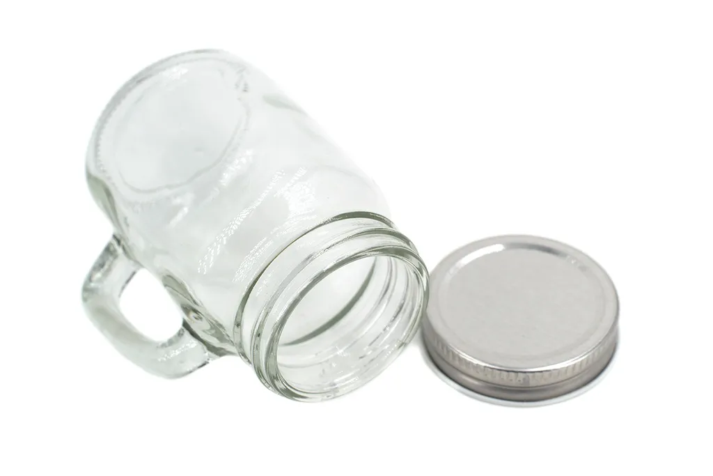 Trinkgläser Mit Henkel Und Deckel 8cm Klar Transparent 120ml, 2er Set 4 Trinkgläser Mit Henkel Und Deckel 8cm Klar Transparent 120ml, 2er Set – Bild 2