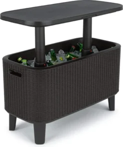 Keter Garden Bar 2in1 Tisch, Bar Mit Kühlbehälter Bevy Cool Bar Rattan -Perfekter Küchenladen b9e18c1720bc5bd82d0b5d467fe2dd93