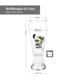 2x Weizenbiergläser Mutmacher Kampftrinker Weißbierglas 0,5L -Perfekter Küchenladen ba32d37dcf237376a89e1750946686f6