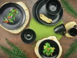 CreaTable 25833 Kombiservice Black Matt Für 4 Personen, Steinzeug, Schwarz (1 Set, 16-teilig) -Perfekter Küchenladen bb208ecb69582d205cc25259a9d7e918