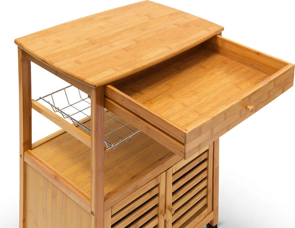 Relaxdays Küchenrollwagen JAMES XL Mit Schrankfach 8 Relaxdays Küchenrollwagen JAMES XL Mit Schrankfach – Bild 6