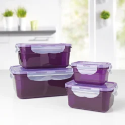 GOURMETmaxx Frischhaltedosen Klick-it 28-tlg. In Lila Frischhaltedosen Set Klick-It Gefrierdosen Lunchbox Brotdose 14 Stück Lila -Perfekter Küchenladen c4ba3fded2e79992fea117ced6fee5ae