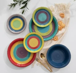 Tafelservice Steingut, Vancasso ARCO 36-teiliges Kombiservice Set, Vintage Geschirrservice Mit Je 12 Speiseteller, Kuchenteller Und Suppenteller, Für 12 Personen, Regenbogen Stil 16 Tafelservice Steingut, Vancasso ARCO 36-teiliges Kombiservice Set, Vintage Geschirrservice Mit Je 12 Speiseteller, Kuchenteller Und Suppenteller, Für 12 Personen, Regenbogen Stil -Perfekter Küchenladen c560f28ec930ecb47121dc653464fe96