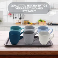 MIAMIO - 6 Er Set Kaffeetassen Palmanova Collection - Ocean -Perfekter Küchenladen cb06232f1626566d6aad9c941b157c3d