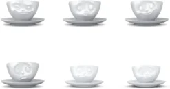 FIFTYEIGHT Kombi-Service 30-tlg. - Tassen + Teller (mit Biss) + Hochwertige Tischsets -Perfekter Küchenladen cb7acc1d2f890eddf0bf3243fa6b9fd3