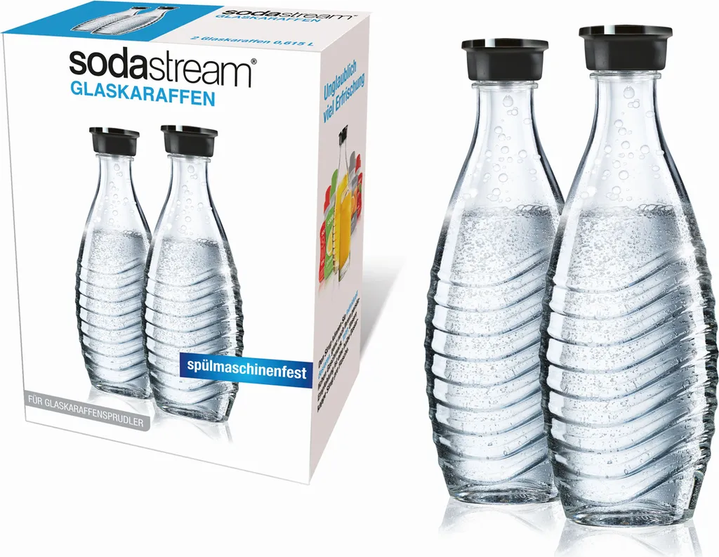 SodaStream Glaskaraffen 0,6 Liter Im 2er-Pack, 764997
