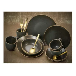 CreaTable 22409 Tafelservice Rusty Für 8 Personen, Porzellan, Braun (1 Set, 12-teilig) -Perfekter Küchenladen cd91b9d3f9046dc0adc9fa75e27eab72