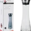 AXENTIA Glas-Glaskaraffe 1200 Ml Mit Edelstahldeckel, Ø 10 X H34 Cm, Wasser Kanne Mit Präzisem Ausgießer, Integriertes Sieb, Wasser Karaffe -Perfekter Küchenladen d42c934791cb5fa5aedcfd59564b3c48