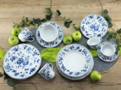 CreaTable 23458 Kaffeeservice Royal Blue Flower Für 6 Personen, Porzellan, Weiß/blau (1 Set, 18-teilig) -Perfekter Küchenladen d57be3e1be55467c525f234ddfcf7e8f