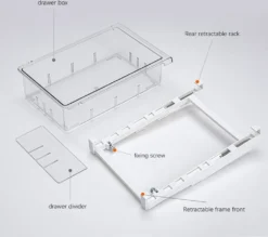 8 Gitter Lebensmittel Frisch Aufbewahren Kühlschrank Aufbewahrungsbox Lebensmittelbehälter Frischhaltedosen Transparent 20*30.5*9.5cm -Perfekter Küchenladen d6446d2a88d4f435221a39d2fcf64c72