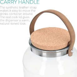 Navaris Getränkespender 5,6 Liter Aus Glas - Mit Zapfhahn Aus Edelstahl Und Kork Deckel - Wasserspender Glasbehälter Für Kalte Getränke -Perfekter Küchenladen d73e77b5e781fc5f496cabd4248f4ea0