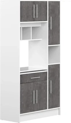 Küchenbuffet Buffetschrank Mit 5 Türen & 1 Schublade - Weiß & Beton - MADY -Perfekter Küchenladen d88659b42383c82e684c5c2be9d79867