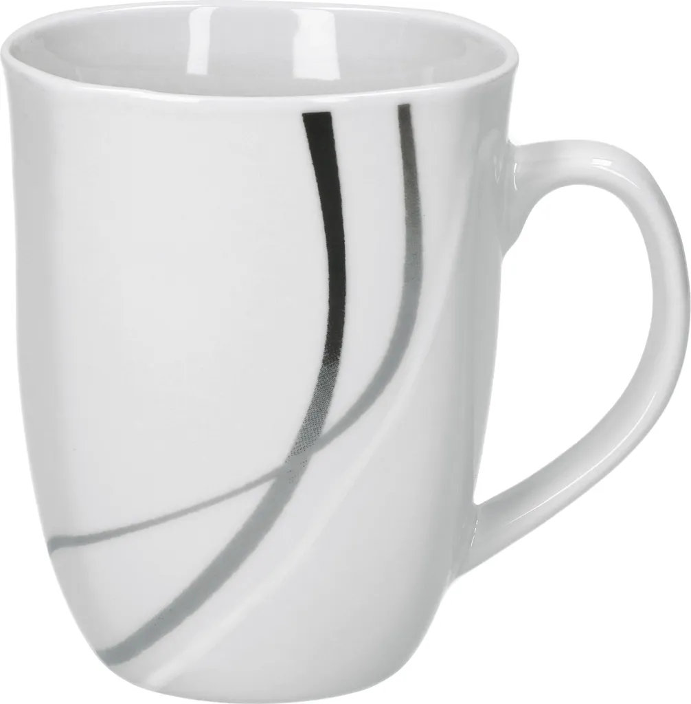 Van Well Kombiservice Silver Night 62-tlg 6 Personen, Tafel + Kaffee + Zubehör, Linien-Dekor 10 Van Well Kombiservice Silver Night 62-tlg 6 Personen, Tafel + Kaffee + Zubehör, Linien-Dekor – Bild 8