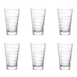 LEONARDO 019450 Vario Struttura Longdrinkbecher, Glas, 280 Ml, Klar (6 Stück) -Perfekter Küchenladen dc1d08af237355616e0c81ff925f005d