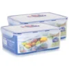 Lock & Lock Lock&Lock HPL836 Vorratsdose 5,5L - Luft Und Wasserdicht - Rechteckig (2er Pack) -Perfekter Küchenladen dd70b0e20c38b0e657fce976d7b66b96