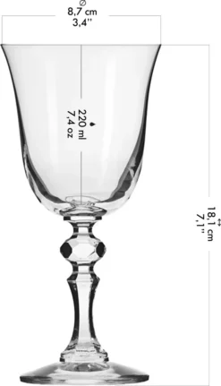 KROSNO Krista Kleine Rotweingläser, 6er-Set, 220 Ml -Perfekter Küchenladen e90419630d1b3c59b191991856391618