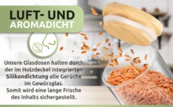 PORADA 12 Stapelbare Gewürzgläser Set 150ml Glasbehälter Mit Deckel Aufbewahrung Küche Gewürzdosen Vorratsdosen Glas Mit Deckel Aufbewahrungsgläser Küchenorganisation Aufbewahrung… -Perfekter Küchenladen ea64078ccbb53ea4c8c7a9c0db23c29f