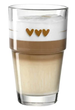 LEONARDO 043467 Solo Latte Macchiato Becher Mit Motiv Herzen, Glas, 410 Ml, Klar -Perfekter Küchenladen ec61fef1c6750c2aebb7615c9eb3d791