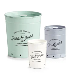 Zeller Present Vorratsdose Zwiebel Metall Ø 13,7 Cm H 18,4 Cm, Grau -Perfekter Küchenladen f295d453184be94d83211a5ab81275a8