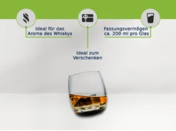 6 X Bar Rocking Whisky Glas Whiskey Trinkglas Gläser - Runder Boden 200 Ml -Perfekter Küchenladen fa40cadc820fd85ed7c73ffc7fa82043