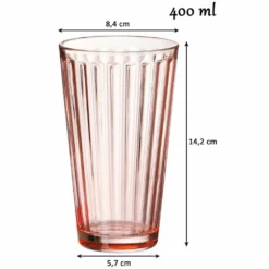 Ritzenhoff & Breker Longdrinkglas Lawe, Becher, Trinkglas, Glas, Rosa, 400 Ml, 164459 -Perfekter Küchenladen fb10984cc80f261d3f274200d37095a0