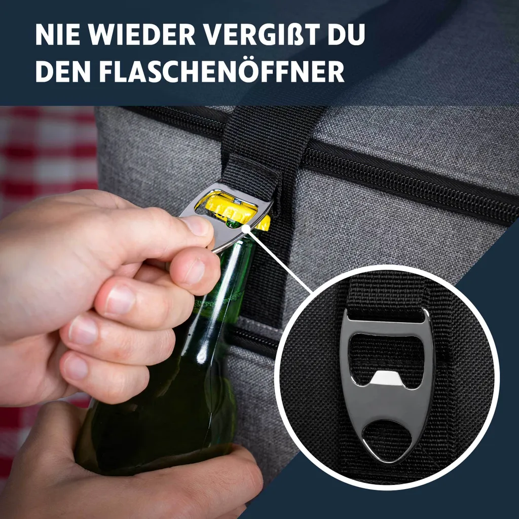 Obics - Kühltasche Gross Faltbar 30l Kuehlbox Isoliertasche Grau Für Essen In Tupperware Für Auto Mit Fächer Lunchtasche Camping Zubehör Für Picknick Essenstasche Isoliert Und Wasserdicht Für Arbeit 7 Obics - Kühltasche Gross Faltbar 30l Kuehlbox Isoliertasche Grau Für Essen In Tupperware Für Auto Mit Fächer Lunchtasche Camping Zubehör Für Picknick Essenstasche Isoliert Und Wasserdicht Für Arbeit – Bild 5